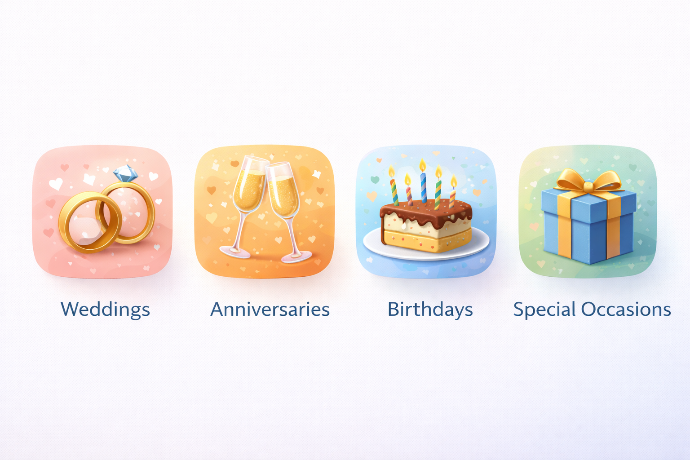 Weddings, Birthdays, Anniversaries, Special Occasions