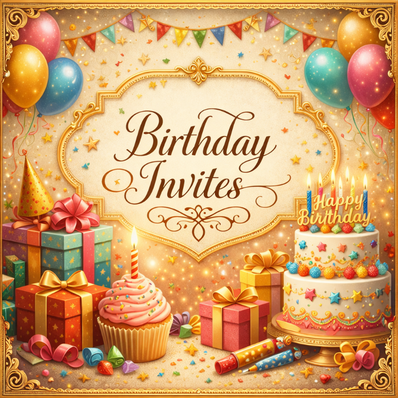 birthdays Invites